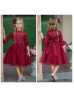 Bell Sleeve Lace Tulle Flower Girl Dress Holiday Dress